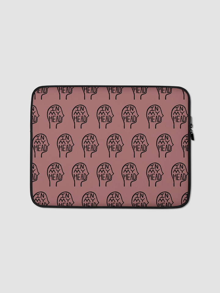 In My Head red laptop sleeve product image (1)