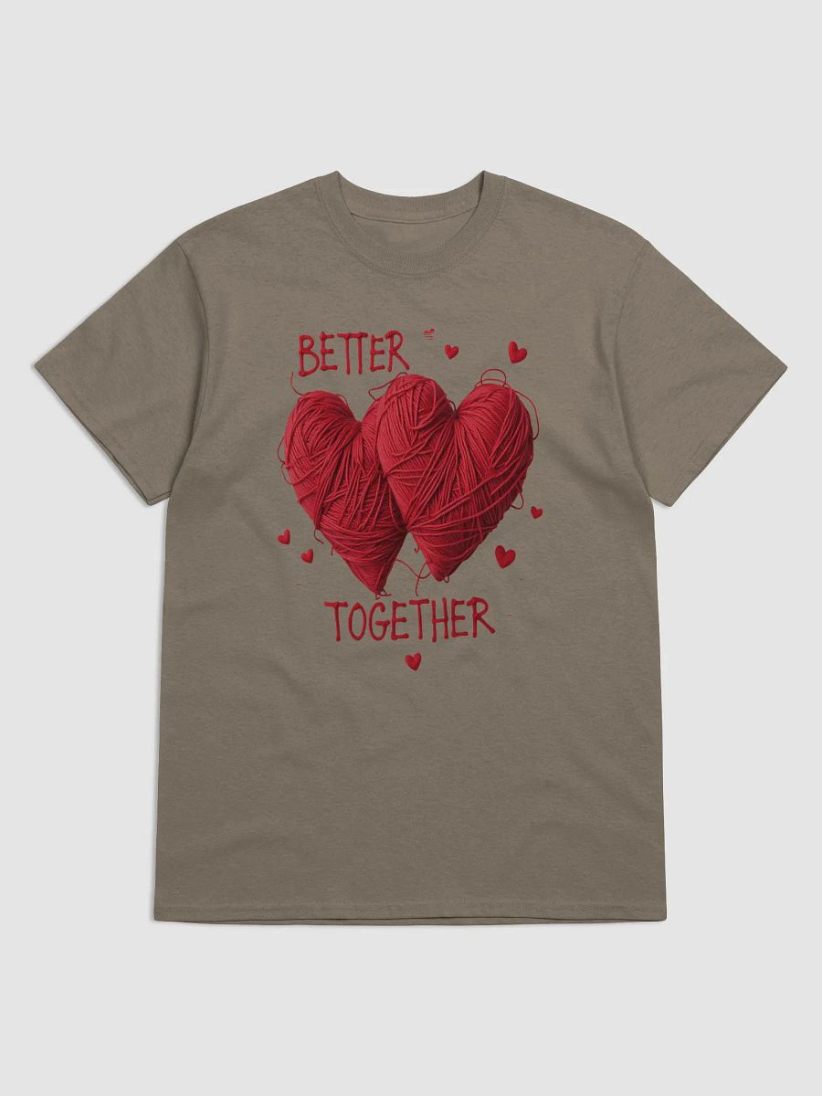 Better Together Heart-Shaped Yarn Art T-Shirt product image (1)
