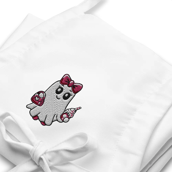 Cute Ghost Embroidered Cooking Apron product image (2)