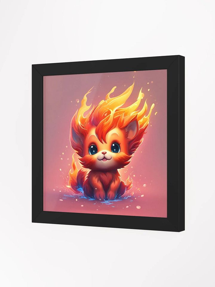 Framed Fire Cat Poster product image (2)
