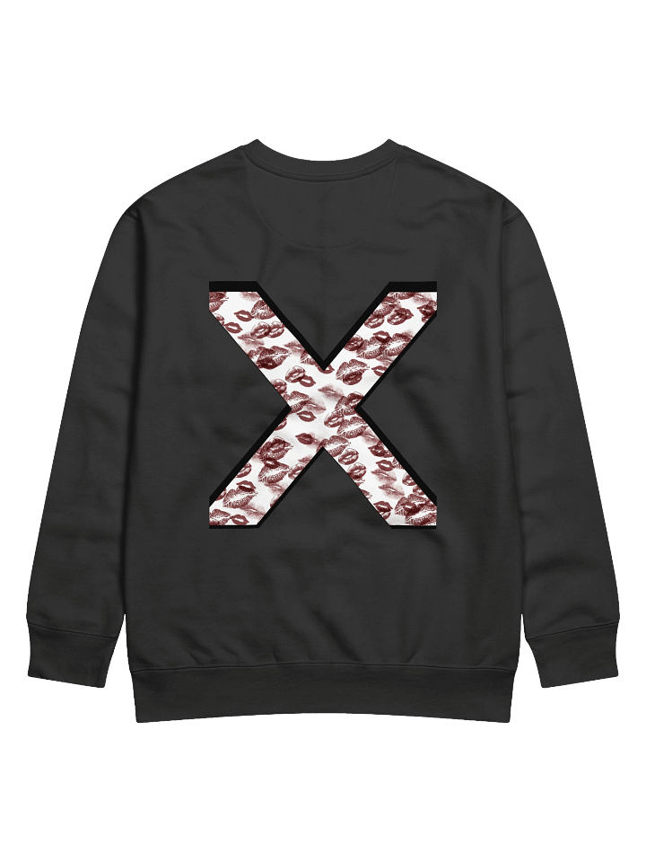White X Burgundy Lipstick Kisses | Crewneck product image (1)
