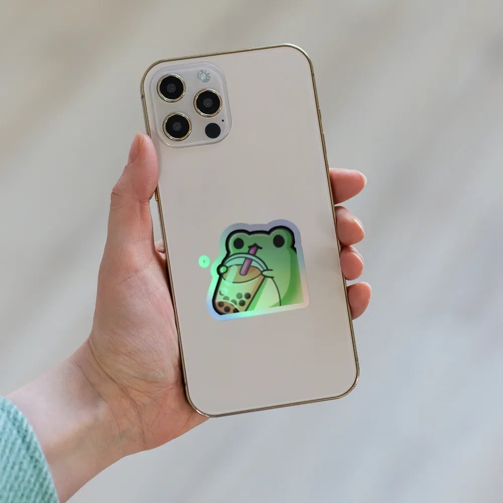 holographic frog sticker product image (8)