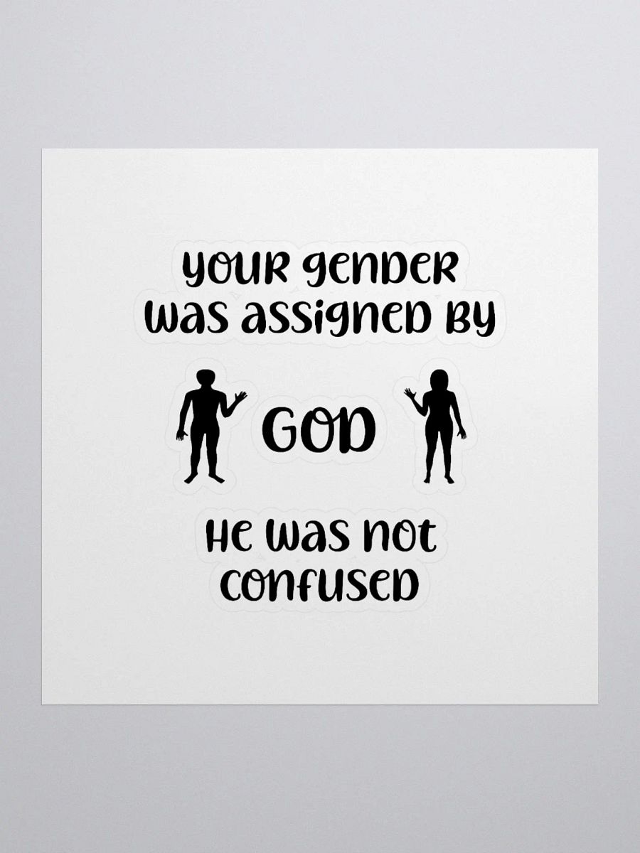 Your Gender Was Assigned by GOD. Vinyl Kiss Cut Stickers product image (2)