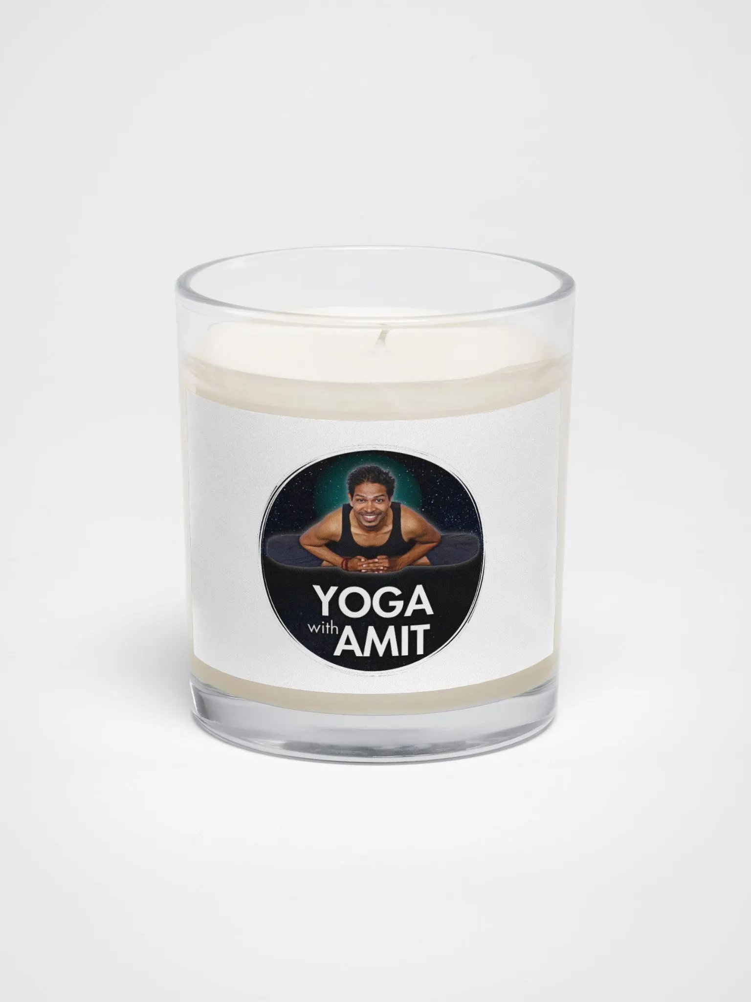 Soy Wax Candle In A Clear Glass Jar product image (1)