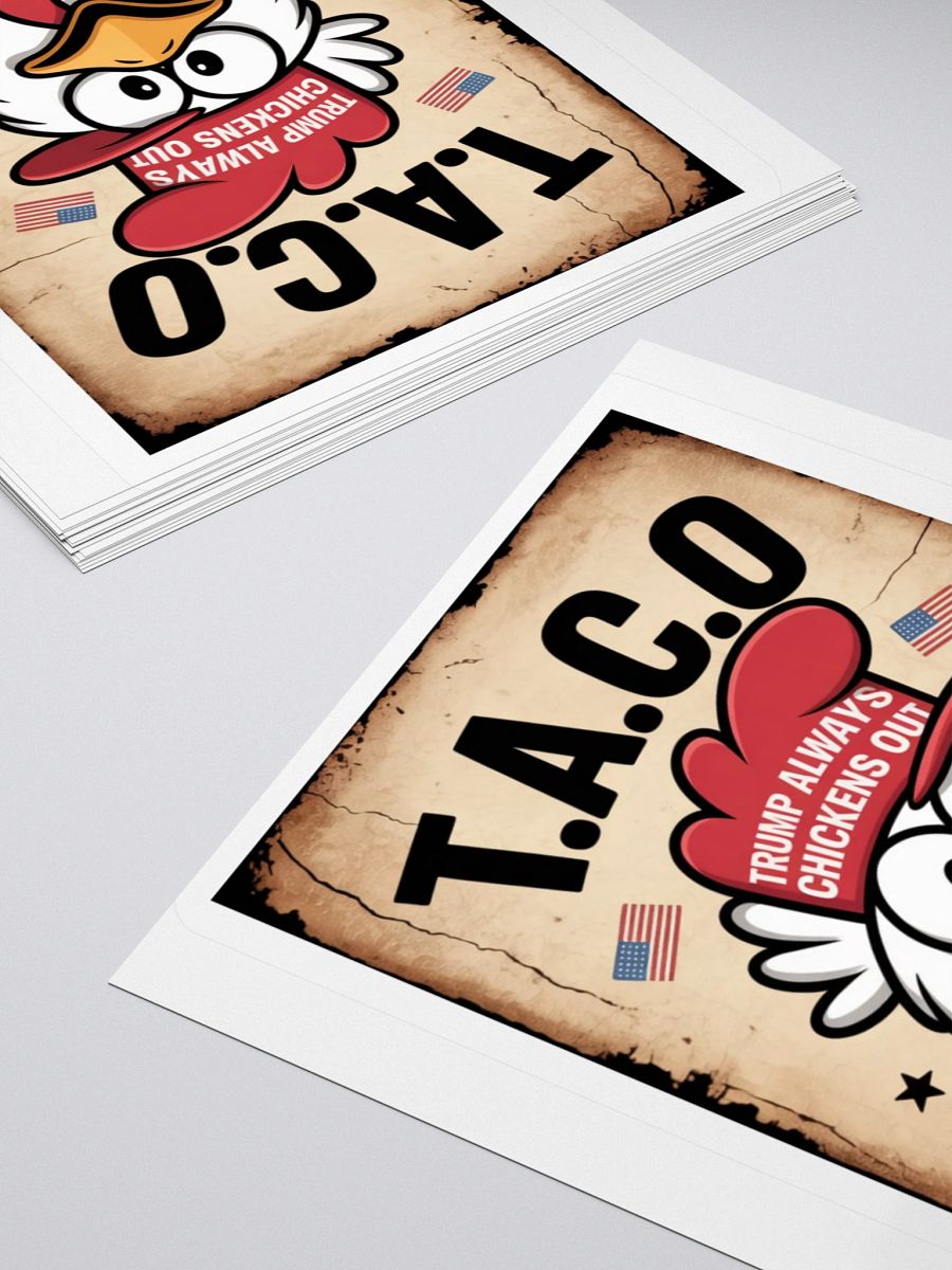 T.A.C.O. Sticker - "Trump Always Chickens Out" Political Satire product image (12)