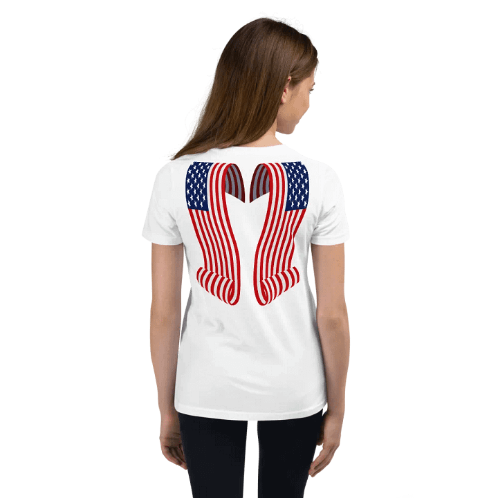 Stars and Stripes Curly Angel Wings Youth Tee product image (1)
