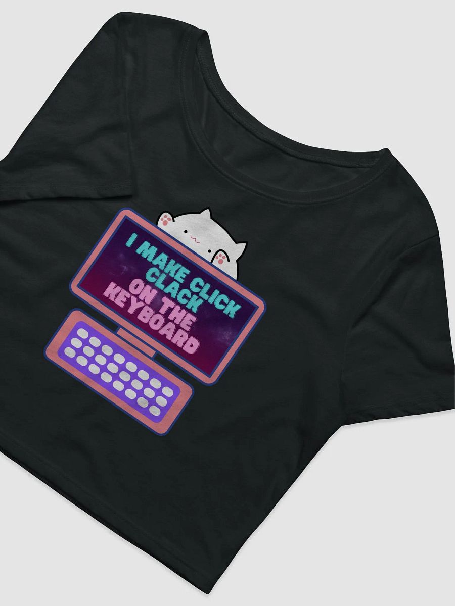 Click Clack Bongo Cat Womens Printed Crop Top product image (4)