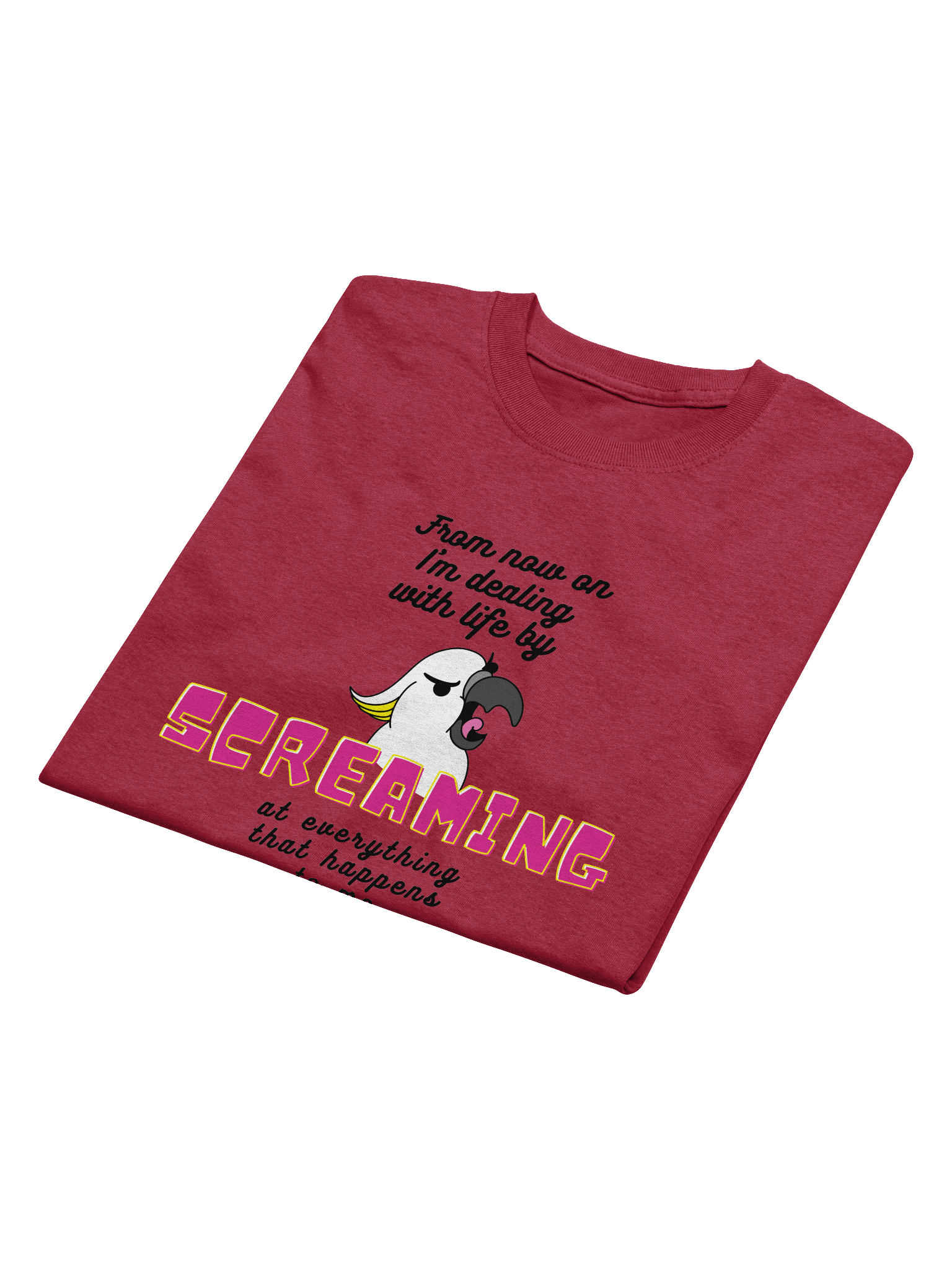 Screaming Cockatoo With Text Classic T-shirt Multicolor product image (8)