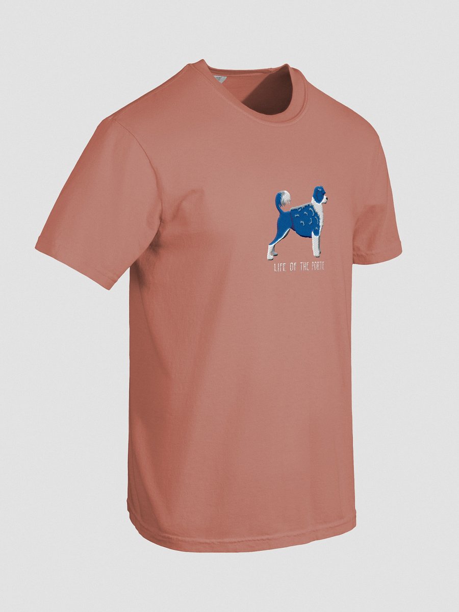 Life of the Portie T-Shirt(Embroidered) of a Portuguese Water Dog(Blue & White) product image (47)