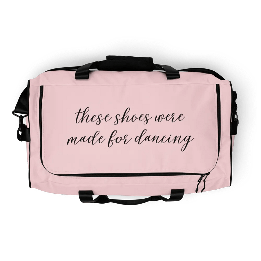 Large Dance Bag | Pale Pink with Black Logo and Quote product image (2)