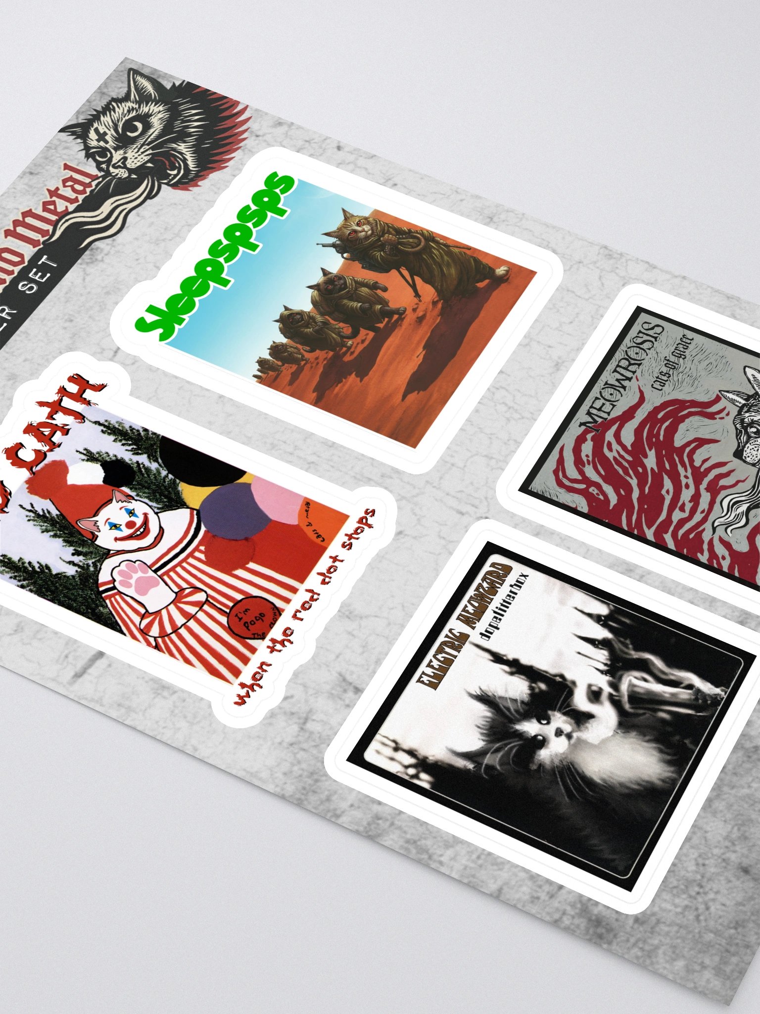 Cats and Metal Sticker Doom Sludge Sticker Set 1 product image (2)