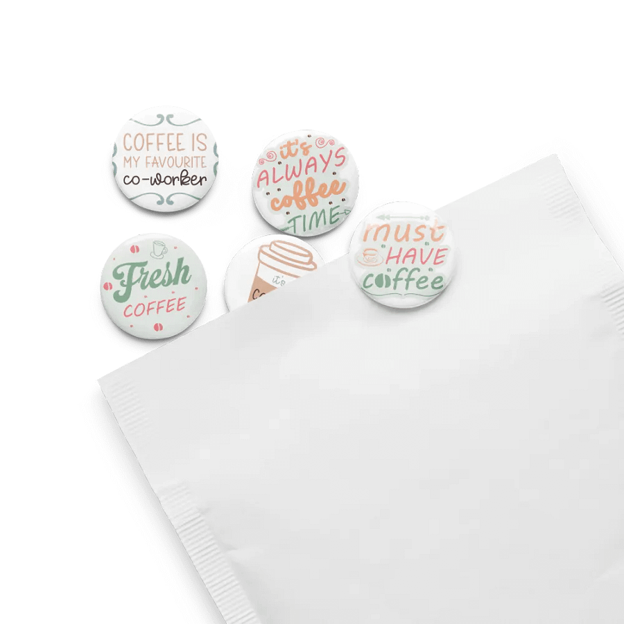 Coffee Lover's Pin Button Set product image (13)