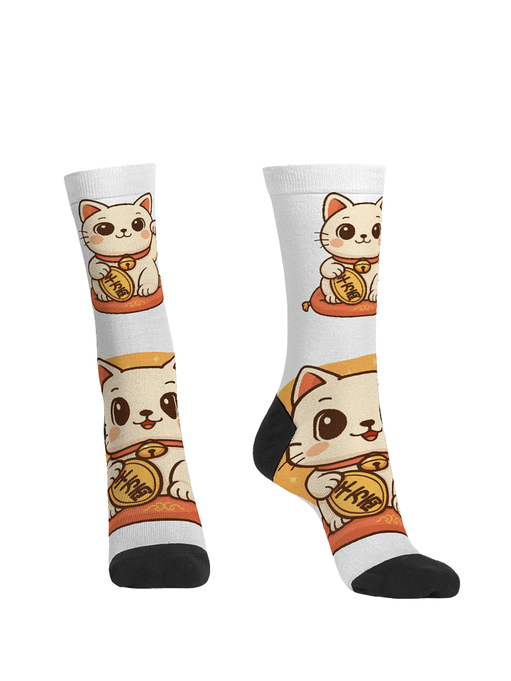 Lucky Cat Recycled Crew Socks product image (2)