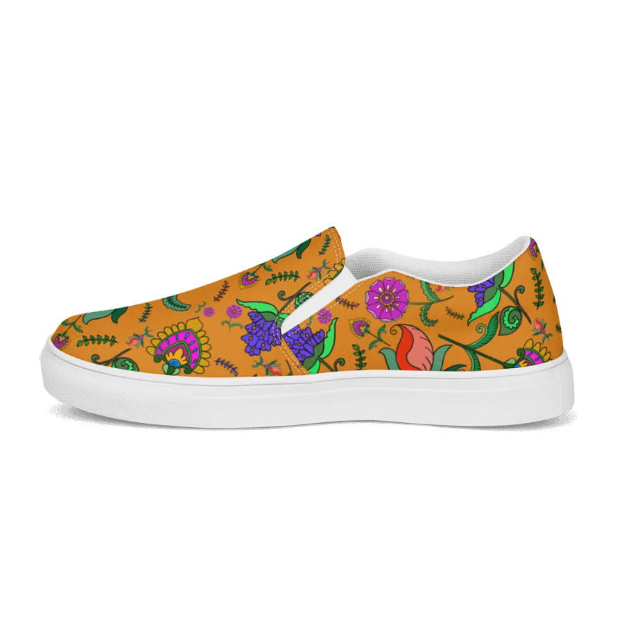 Kalamkari Floral Canvas Slip Ons product image (11)