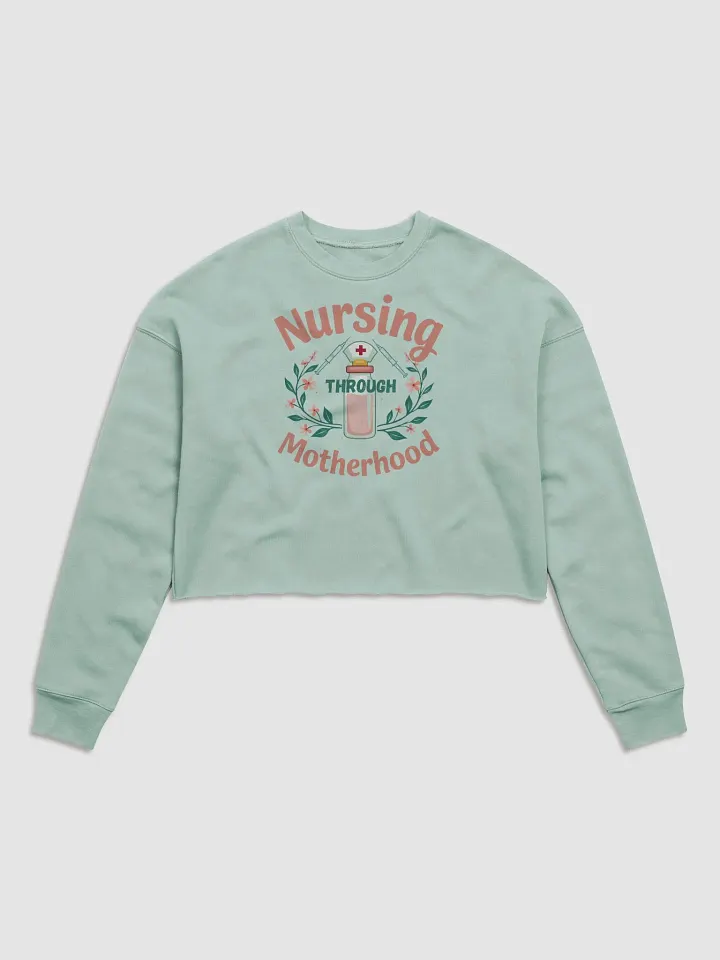 Nurse Mom Fleece Crop Sweatshirt product image (2)