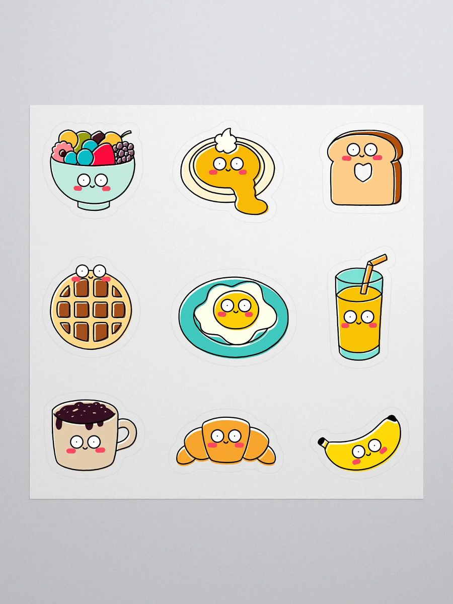 Kawaii Breakfast Stickers Pack – Cute & Funny Food Stickers for Journals, Scrapbooks, and Crafts product image (1)