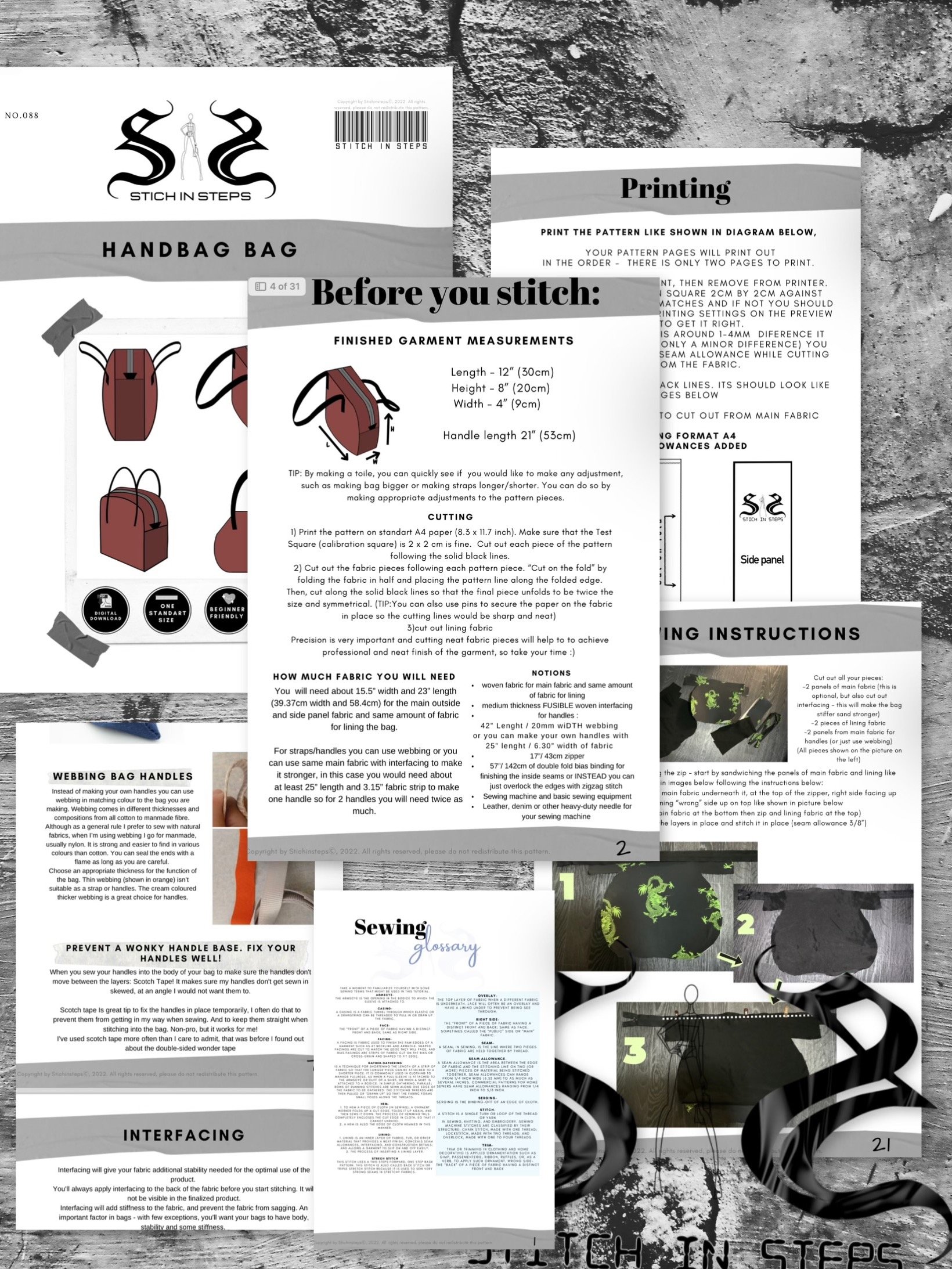Simple and Chic Handbag - Sewing Pattern product image (4)