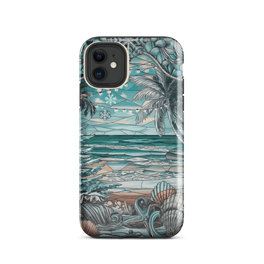 Tropical Winter Paradise Stained Glass iPhone® Tough Case product image (2)