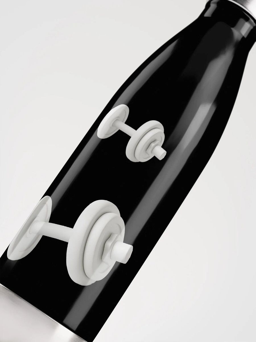 Gym Tonight Sleek White Dumbbell Stainless: Insulated Water Bottle product image (5)