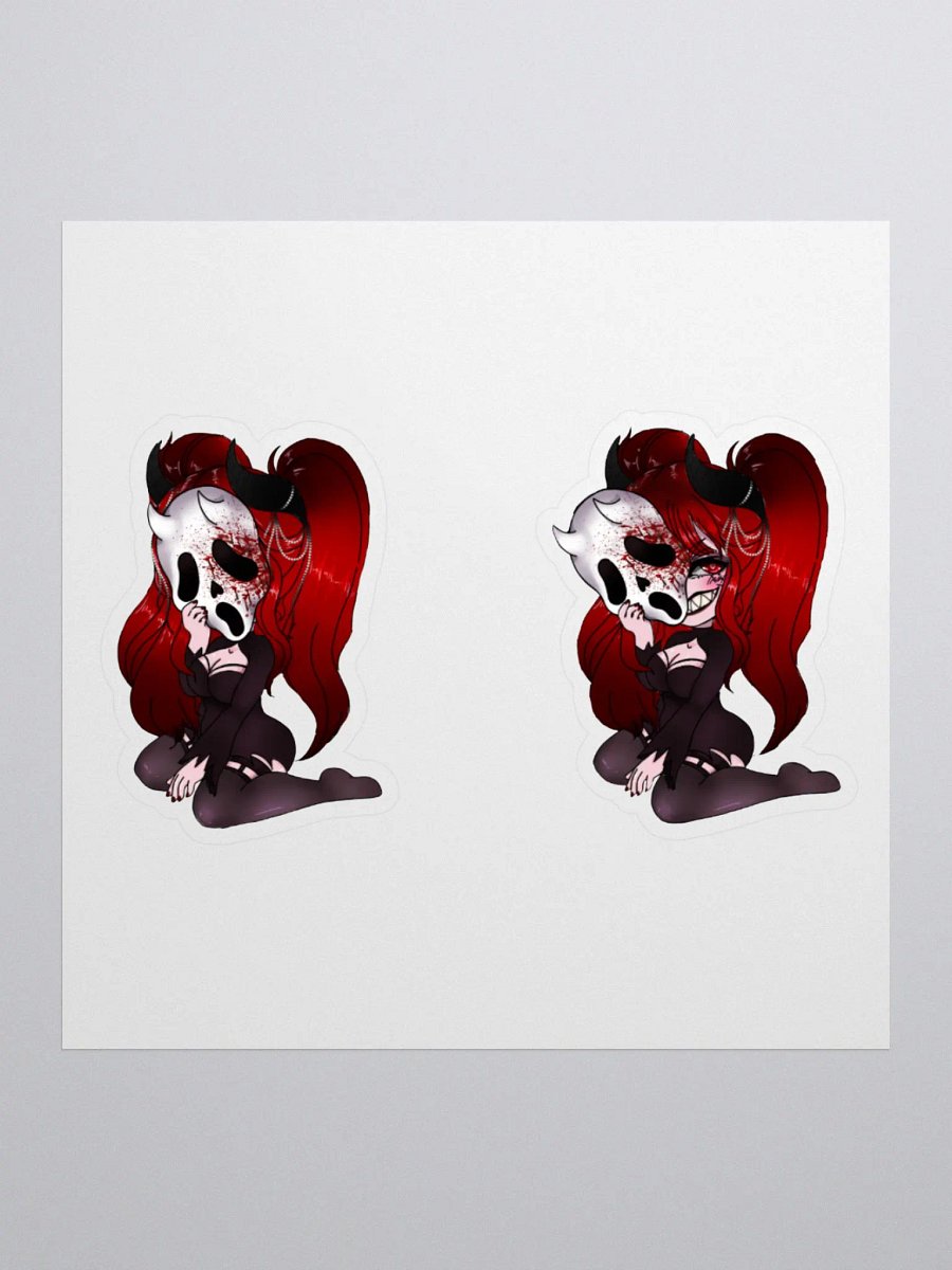 White Chibi Demon Sticker product image (1)