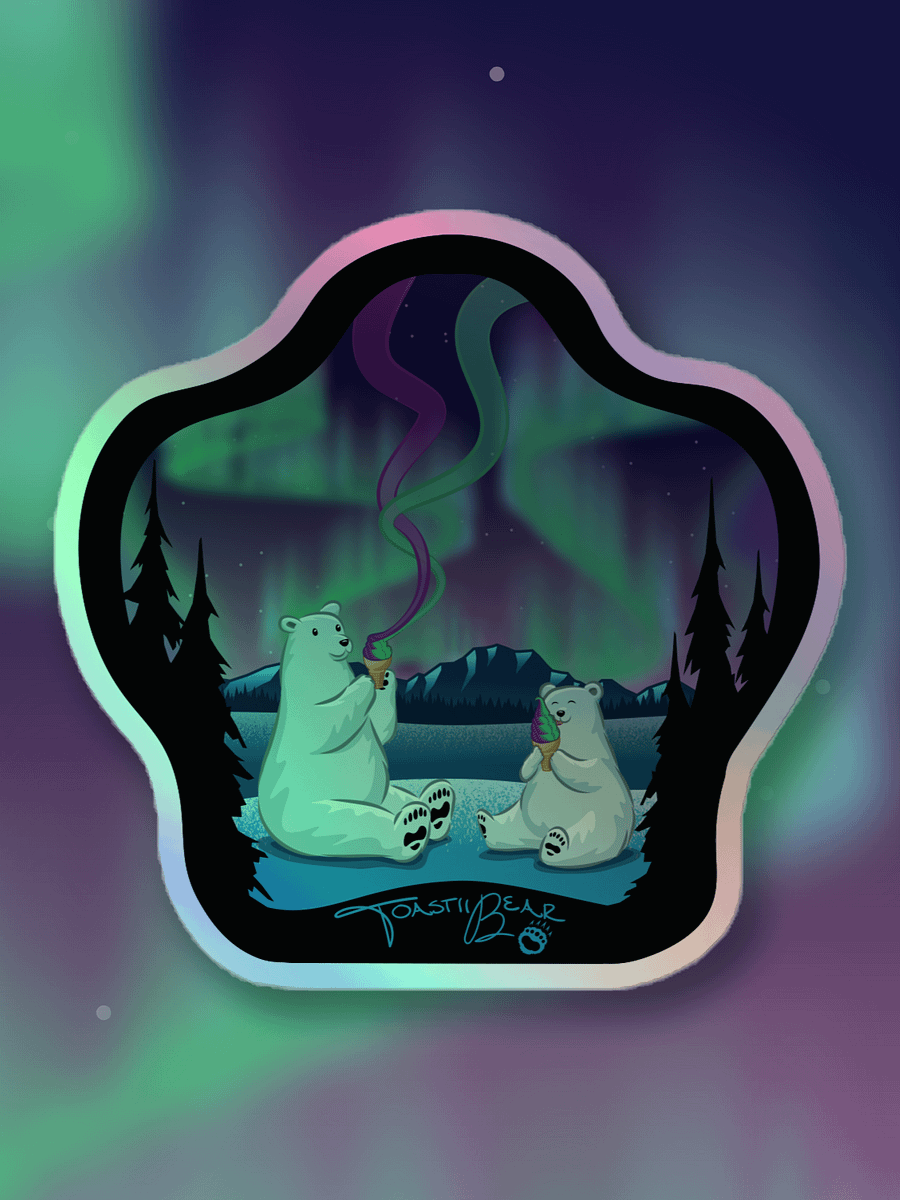 Aurora Swirl - Holo Sticker product image (1)