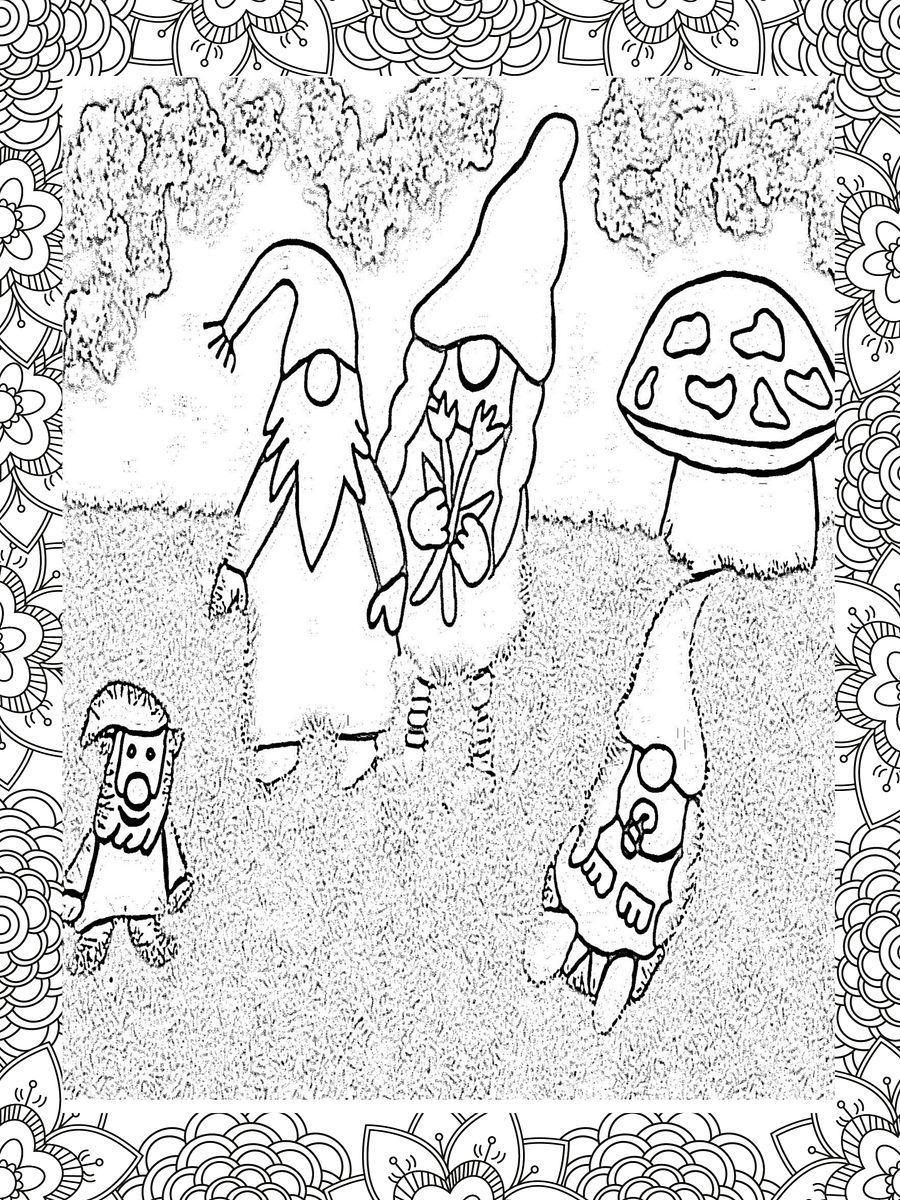 It's a Colorful Life, Cartoon Characters Having Fun, Coloring Book for Adults product image (8)