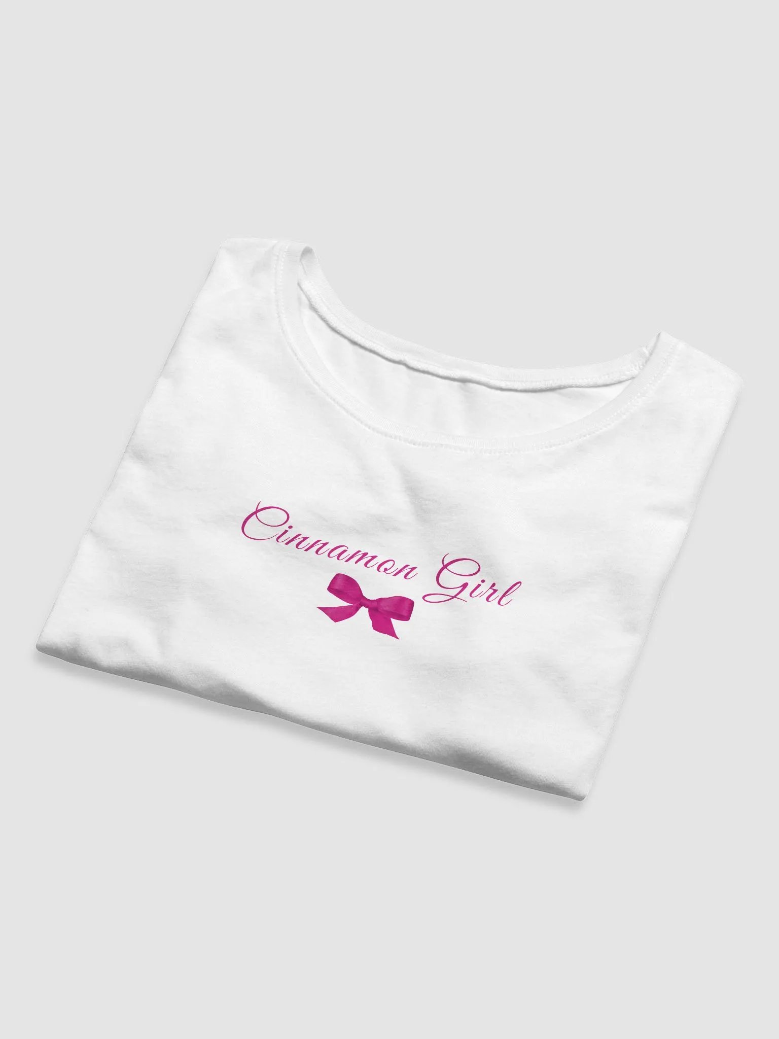 Cinnamon Girl Pink Bow Baby Tee product image (9)