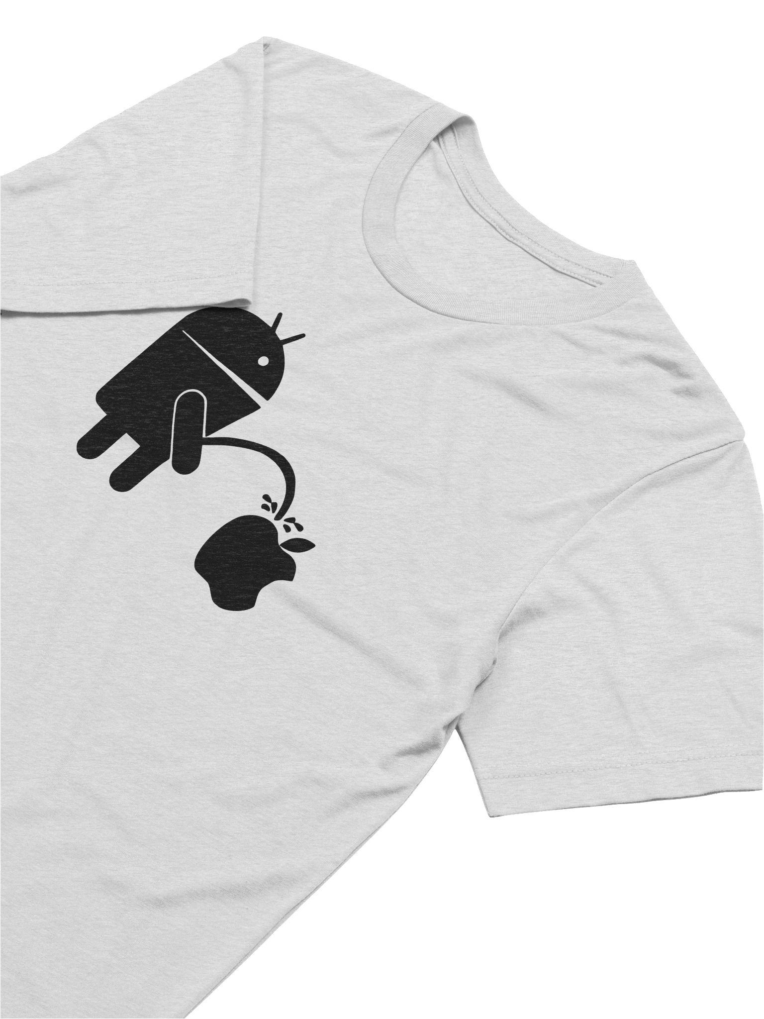 Android Peeing on Apple Logo T-Shirt product image (7)