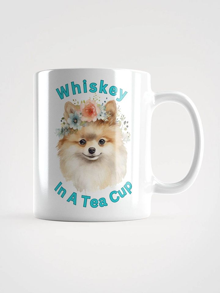 Floral Pomeranian White Glossy Mug product image (3)