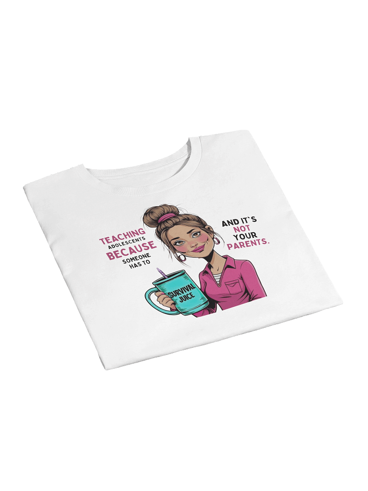 "Teaching Adolescents Because Someone Has To" Teacher Crop Top – Funny Survival Juice Graphic Crop Top product image (2)