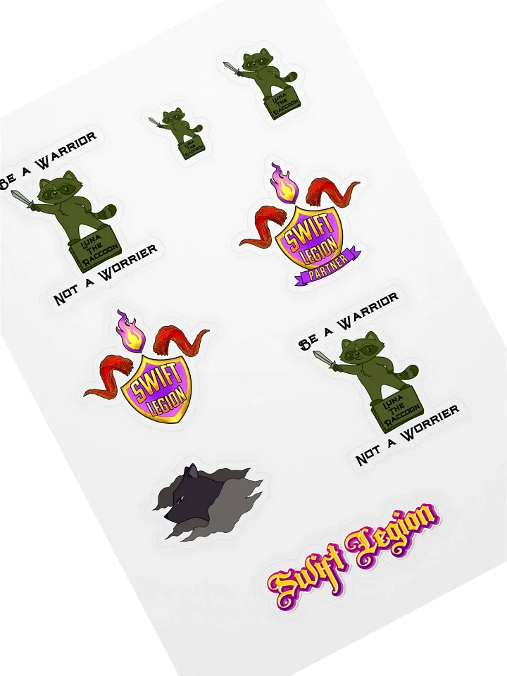 Luna the Raccoon Sticker Sheet product image (1)