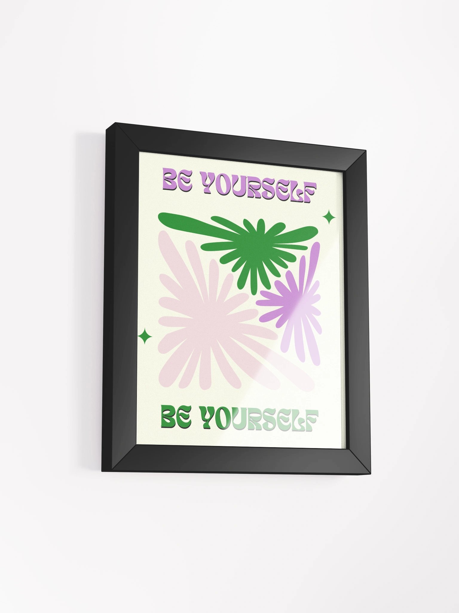 Be Yourself Floral Framed Poster product image (2)