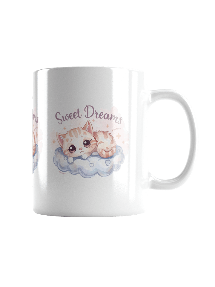 The "Sweet Dreams" Kawaii Cat Mug - Pastel Watercolor Design product image (4)