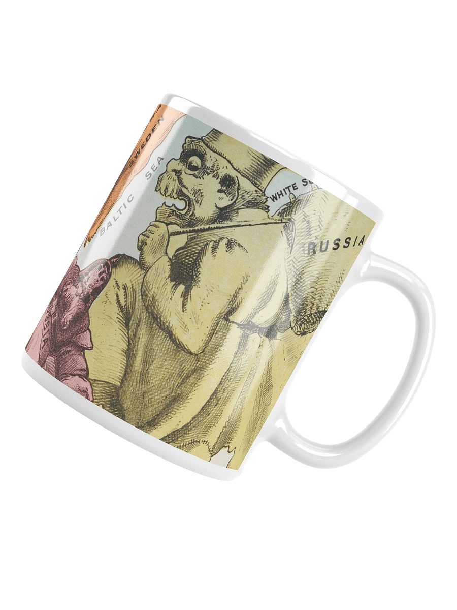 European Caricature Map White Glossy Mug product image (4)