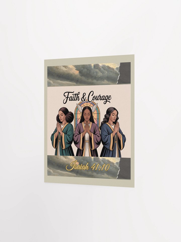 Faith & Courage: Isaiah 41:10 Christian Matte Poster - Printable, product image (6)