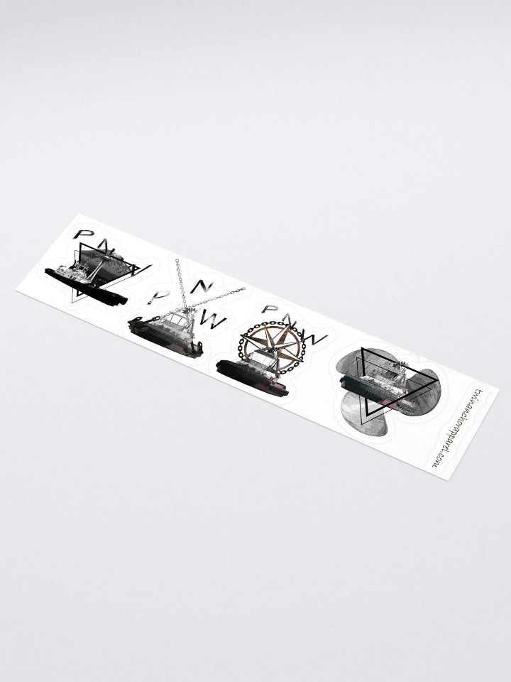 Mixed design Crowley Tug sticker sheet (sheet size 15" x 3.75") Cut Stickers product image (1)