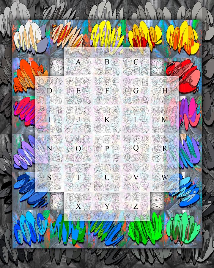 A-Z Graffiti Character Letters, D1/DOne, Framed Poster 01 product image (2)