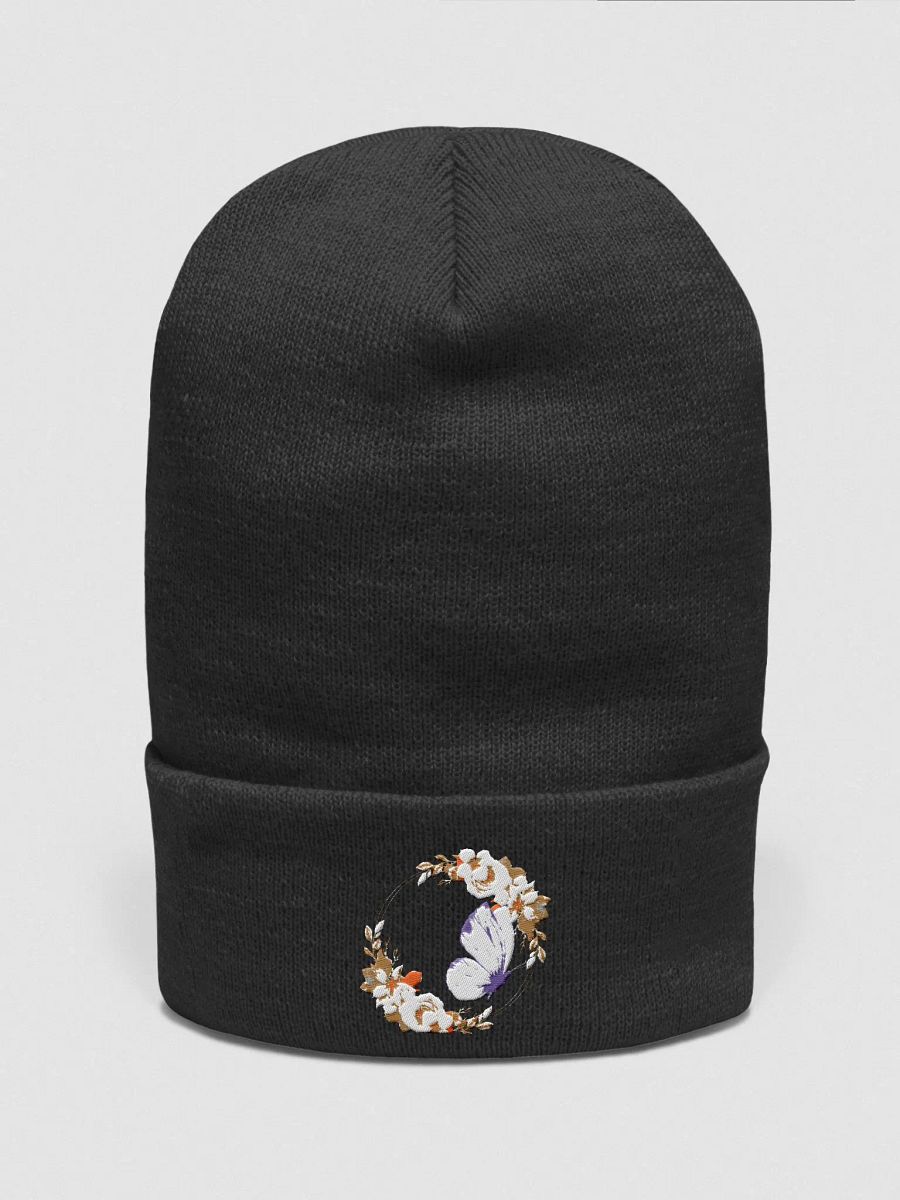 Women's Floral Beanie, Winter Beanie with cute butterfly product image (1)