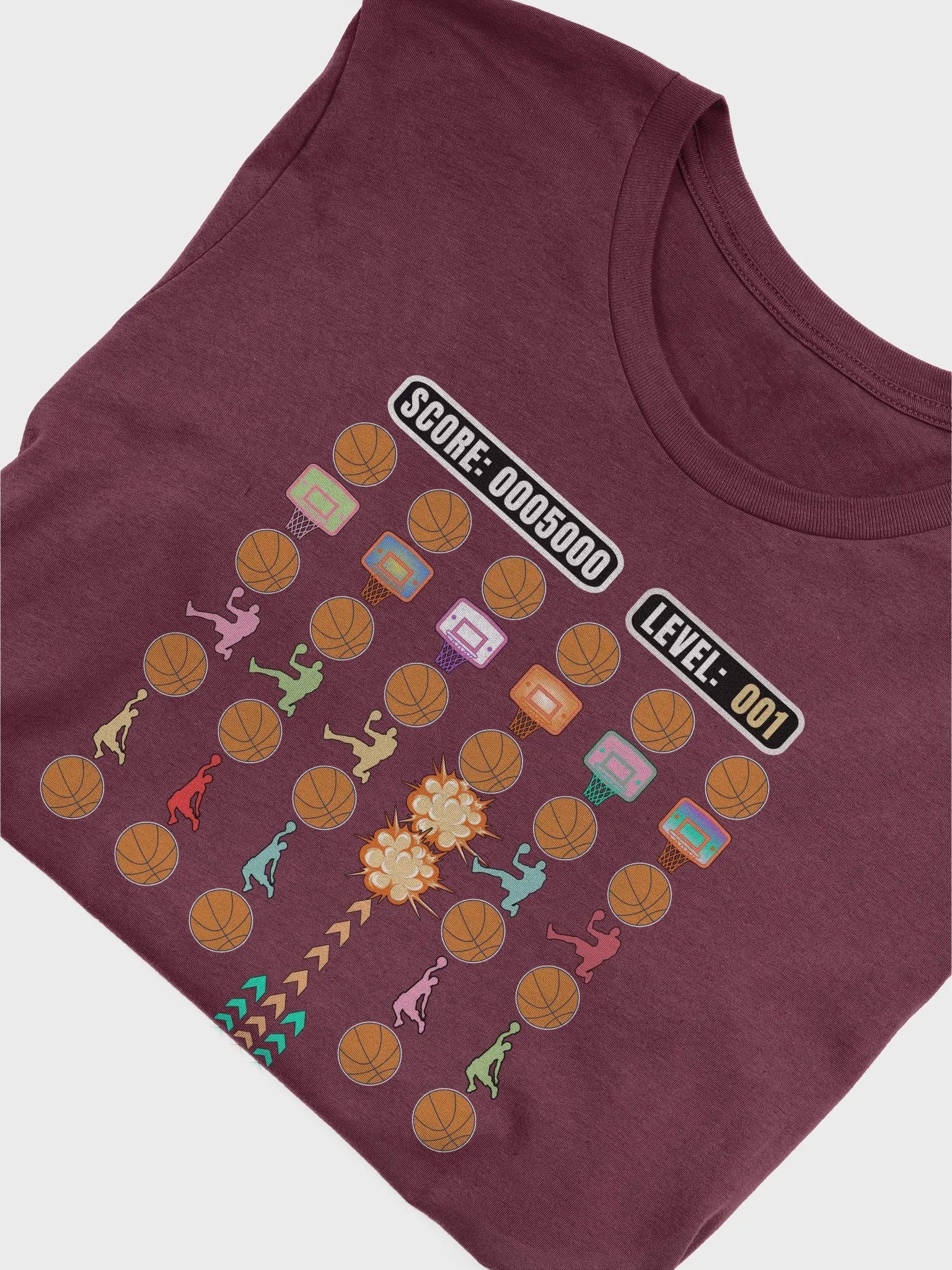 Space Gamer Basketball Level Up Explosion T-Shirt product image (3)