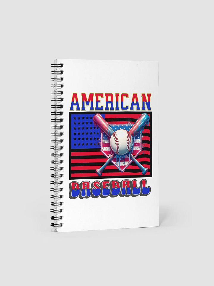 American Baseball Flag Spiral Notebook product image (2)