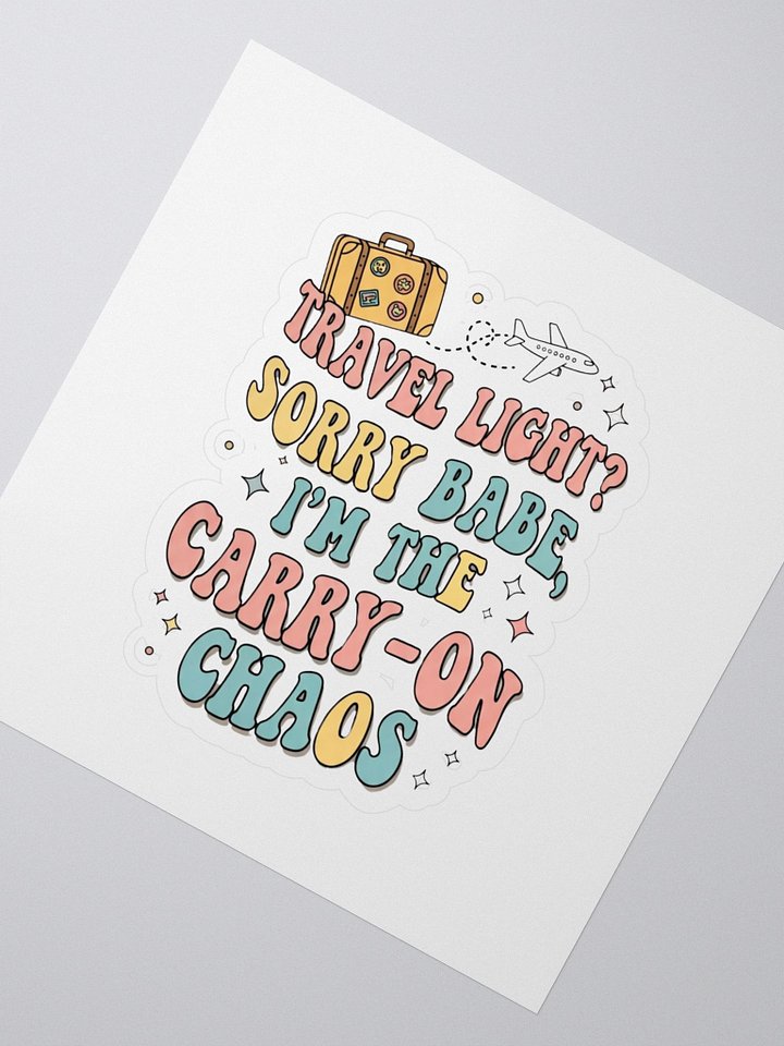 Vacation Mode Sticker – Carry-On Chaos Fun product image (2)