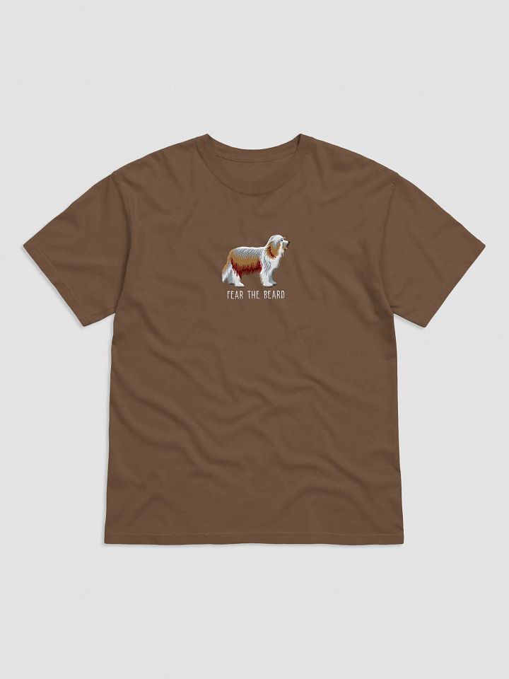 Fear the Beard T-Shirt(Embroidered) of a Bearded Collie(Tan) product image (17)
