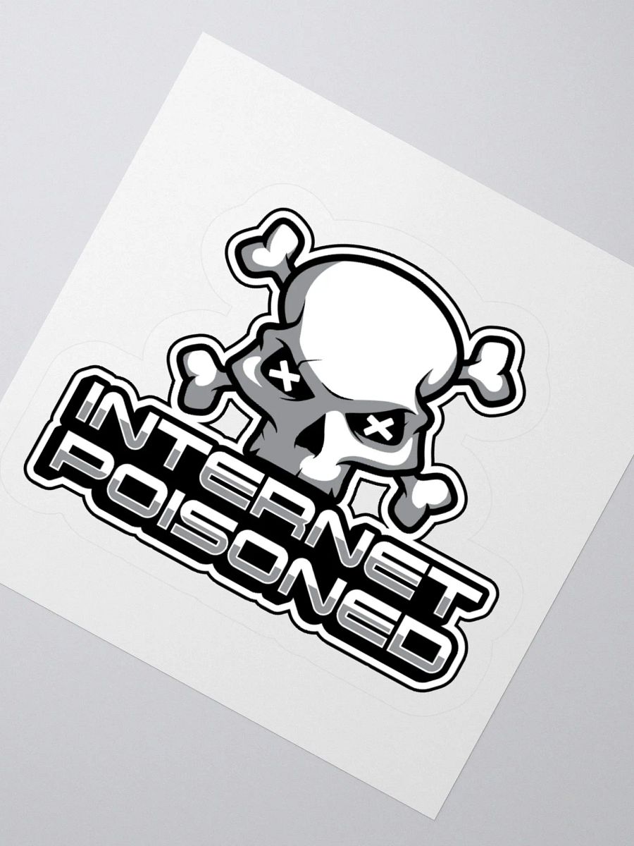 Internet Poisoned Y2K Sticker – Funny Skull Meme Design product image (4)