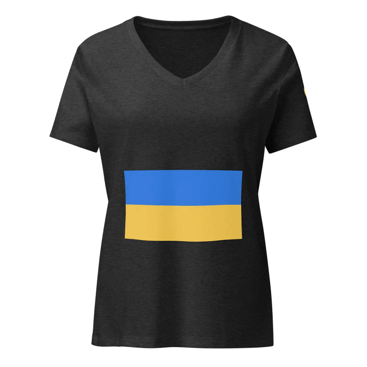 Ukrainian Flag Inspired Relaxed V-Neck T-Shirt product image (3)