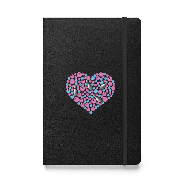 Pure Heart Bowling Pink And Blue Heartfelt Ball Hardcover Notebook product image (1)