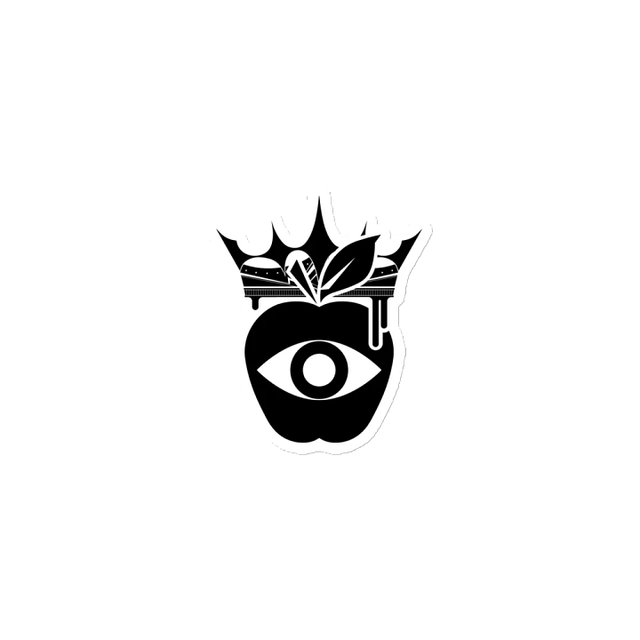 Crowned Apple (Black) ✦ Die-Cut Magnets product image (1)