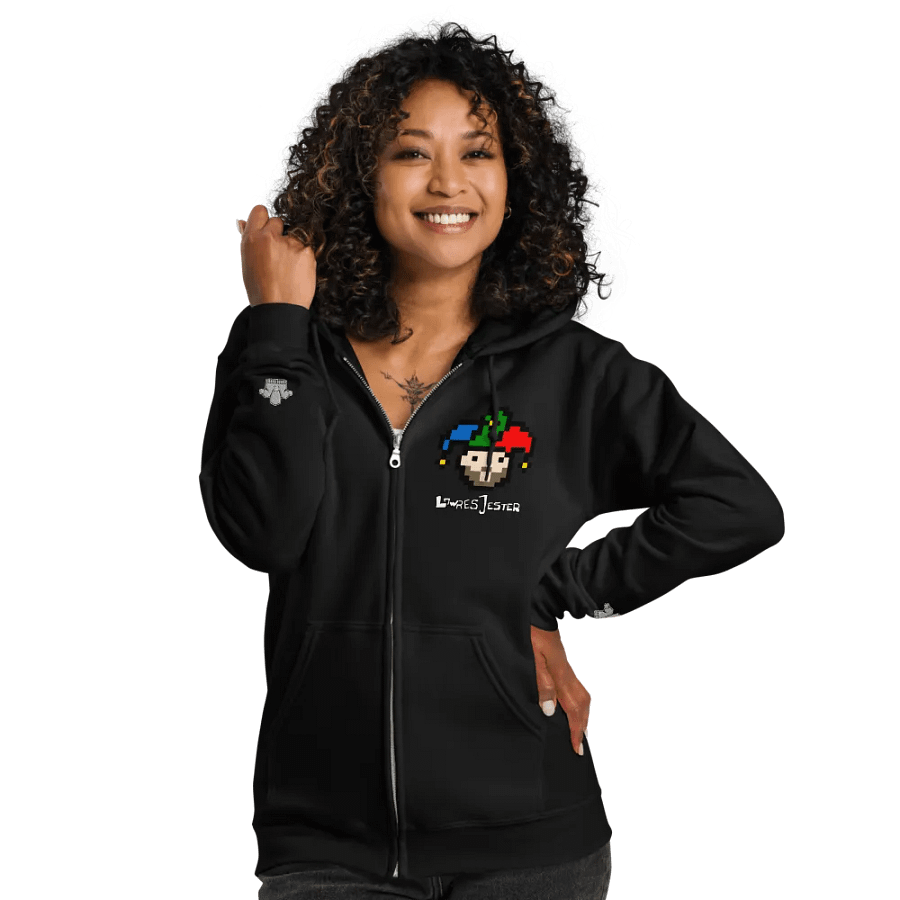 Pixelated Jester Zip Hoodie product image (10)