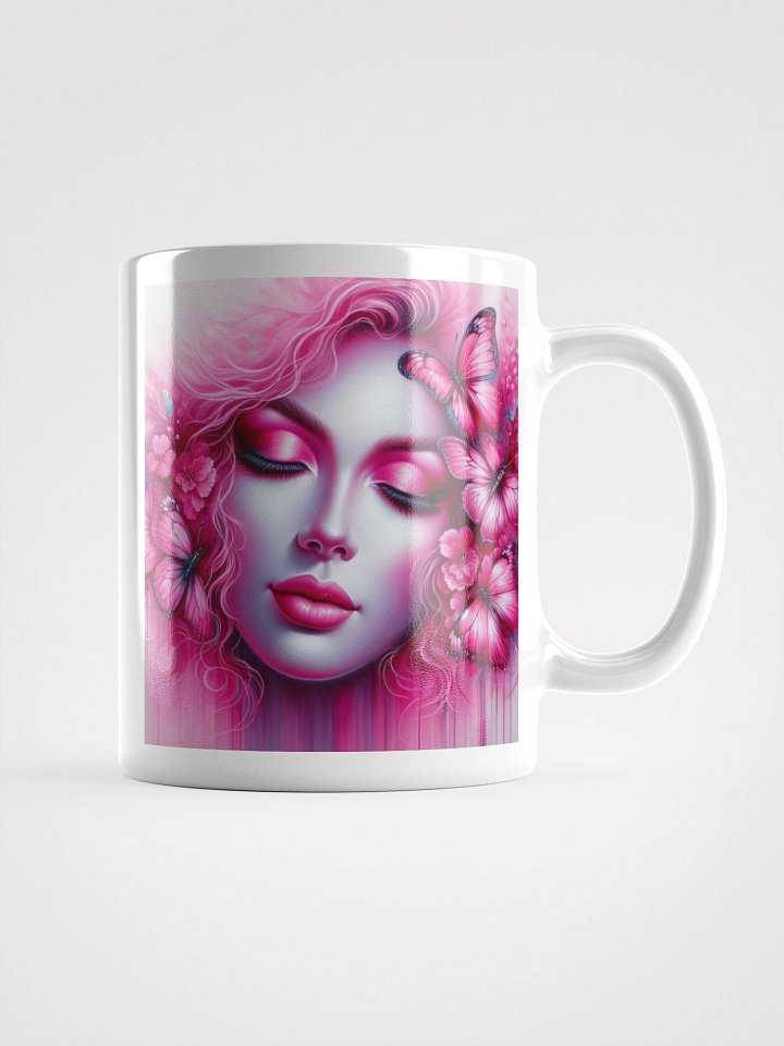Pink Woman and Butterflies Mug product image (1)