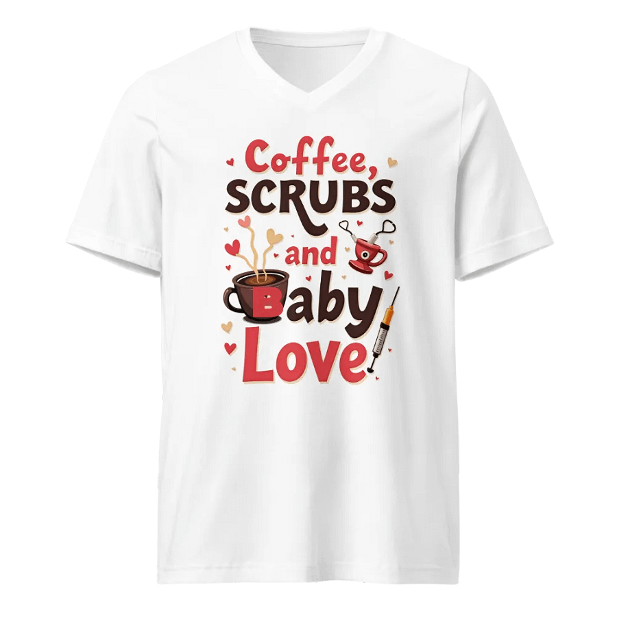 Coffee, Scrubs and baby Love V-Neck Tee product image (5)
