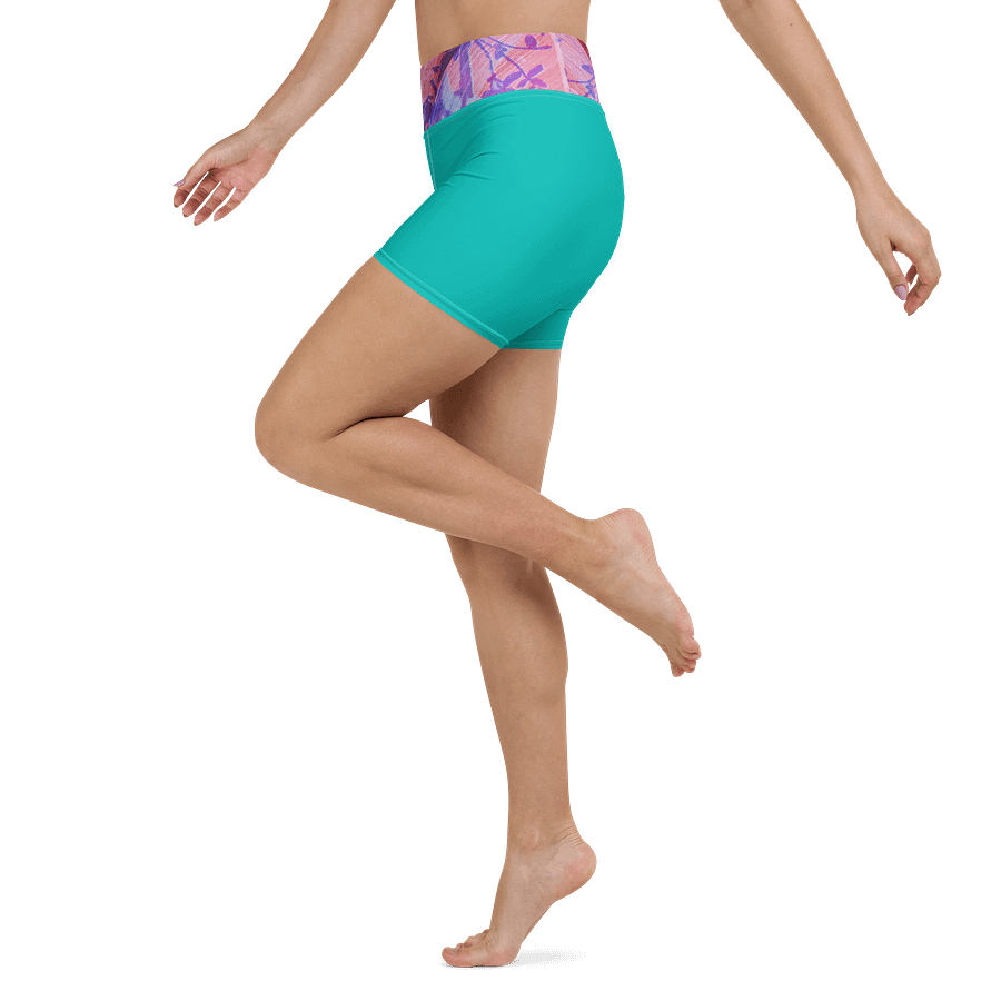 Paradise Breeze Iris Blue Flow Yoga Shorts product image (4)